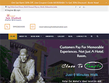 Tablet Screenshot of hotelsaimahal.com
